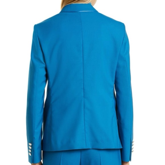 BOSS Jepita Teal Blue Blazer Size 4 - Picture 2 of 10